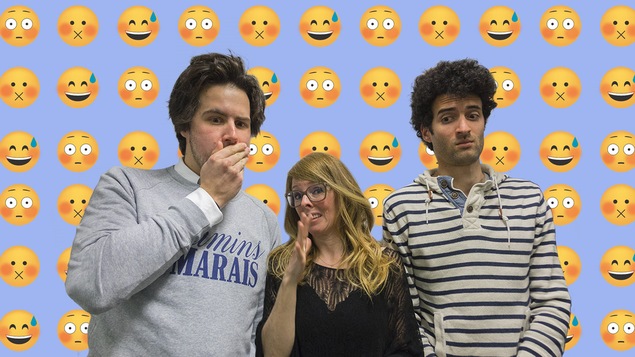Philippe-Audrey Larrue-St-Jacques, France D’Amour et Alex Fredo, l'air embarrassé.