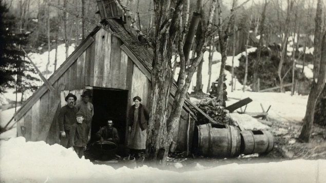 Une cabane à sucre du début des années 1900
