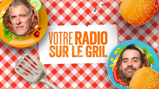 Fred Savard et Jean-Sébastien Girard présentent l'émission Votre radio sur le gril.