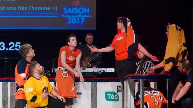 Réal Bossé, Sébastien Leblanc, Pier-Luc Funk, Joëlle Paré-Beaulieu et Jean-François Nadeau.
