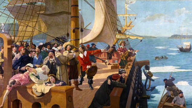 <i>L'arrivée de Champlain à Québec</i>, Henri Beau,1903