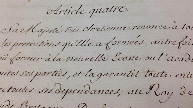 Photo de l'article quatre du traité de Paris de 1763