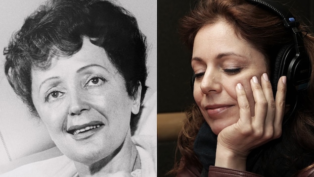 Édith Piaf (archives) et Isabelle Boulay en studio