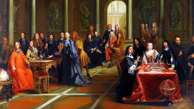 Tableau représentant la cour de la reine Christine de Suède peinte au début du 18e siècle.