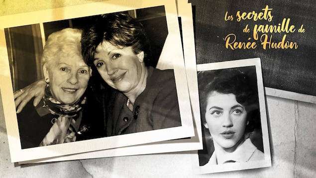 Une première photo d'Irène et Renée posant ensemble et une seconde photo en portrait de Renée jeune.
