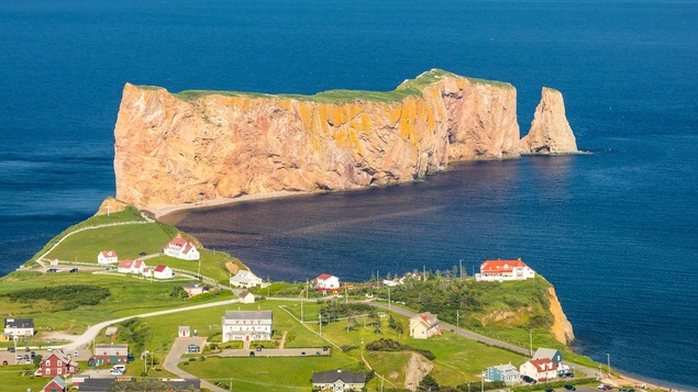 Le rocher Percé vu de haut