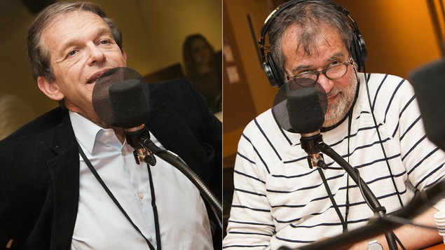 Les médecins Frédéric Saldmann et Martin Winkler débattent au micro de Catherine Perrin.