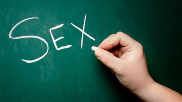 Un tableau où l'on peut lire le mot sexe.