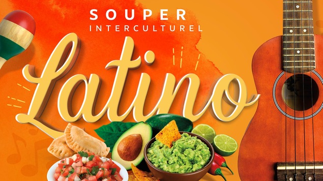 Affiche annonçant le souper interculturel latino de Manicouagan interculturel