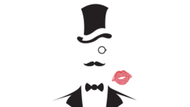 Dessin d'un homme à moustache et chapeau haut de forme.