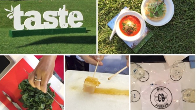 Logo de taste of Toronto, des mets et une dégustation de vins