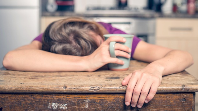 Une femme fatiguée