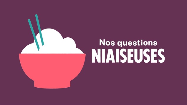 Illustration d'un bol de riz sur fond mauve.