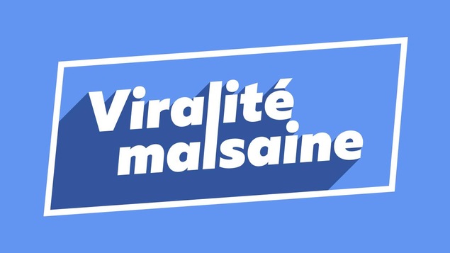 Le terme viralité malsaine écrit sur fond bleu