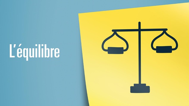 Illustration de l'équilibre par le symbole de la balance