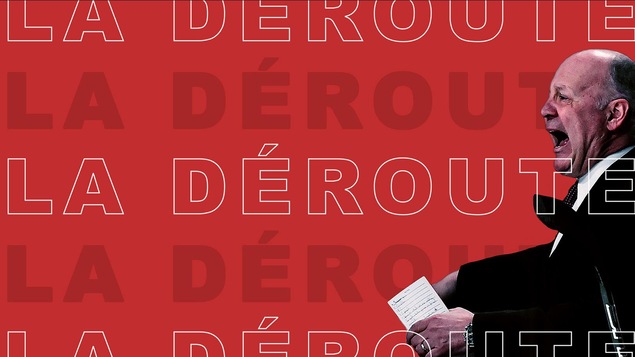 Claude Julien sur un fond rouge avec le libellé "La déroute"