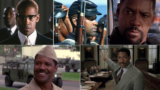 Cinq images tirées de films mettant en vedette Denzel Washington Cinq images tirées de films mettant en vedette Denzel Washington