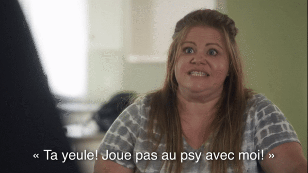 Nancy Riopelle qui crie « Ta yeule » à plusieurs reprises à son ex. Nancy Riopelle qui crie « Ta yeule » à plusieurs reprises à son ex.