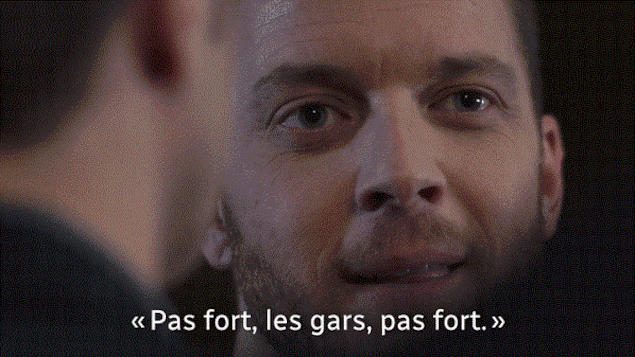Nick Romano qui dit sa façon de penser à Patrick et Stéphane. Nick Romano qui dit sa façon de penser à Patrick et Stéphane.