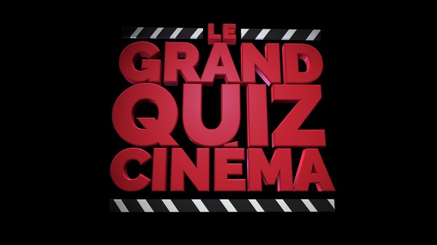 Sur fond noir, en lettres rouges, est écrit Le grand quiz cinéma. Sur fond noir, en lettres rouges, est écrit Le grand quiz cinéma.