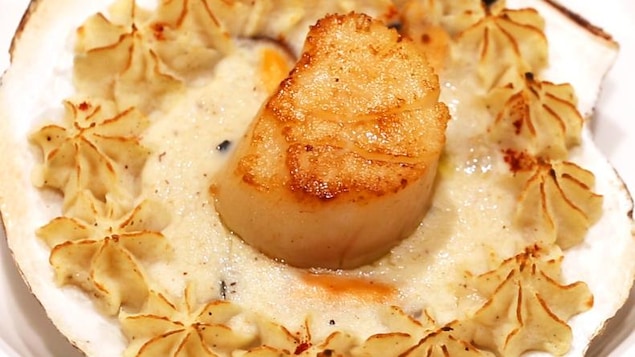 Coquille de fruits de mer au gratin