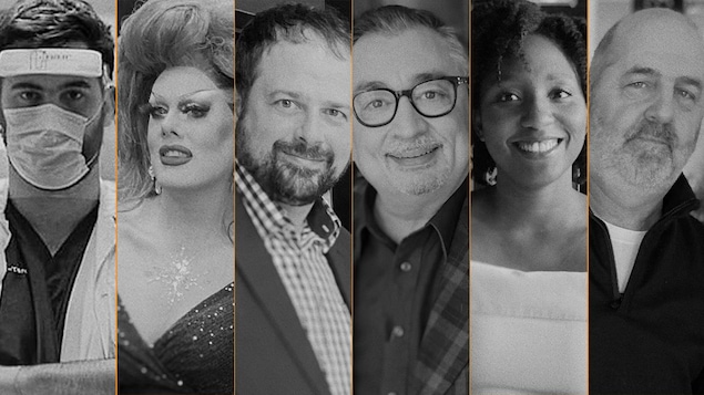 Photo mosaïque avec Laurent Duvernay-Tardif, Rita Baga, Jean-François Archambault, Horacio Arruda, Marie-Livia Beaugé et Luc Dionne. Photo mosaïque avec Laurent Duvernay-Tardif, Rita Baga, Jean-François Archambault, Horacio Arruda, Marie-Livia Beaugé et Luc Dionne.