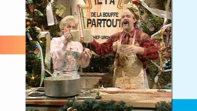 Le chef Groleau trinque devant une marmitte