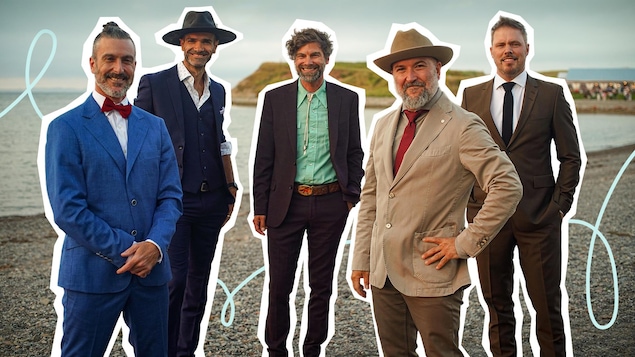 Jonathan et Éloi Painchaud, Kevin McIntyre, Georges Belliveau et Jean-François Breau sont aux Îles-de-la Madeleine. Jonathan et Éloi Painchaud, Kevin McIntyre, Georges Belliveau et Jean-François Breau sont aux Îles-de-la Madeleine.