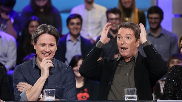Simon Olivier Fecteau a une main sur le menton et Patrice L'Ecuyer porte les mains à sa tête. Simon Olivier Fecteau a une main sur le menton et Patrice L'Ecuyer porte les mains à sa tête.