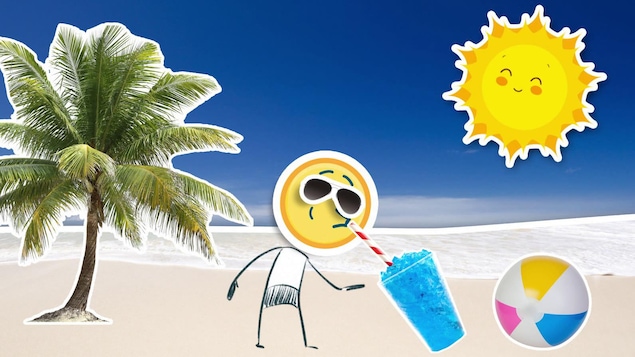 Monsieur sourire boit un verre de boisson glacée Monsieur sourire boit un verre de boisson glacée