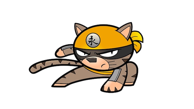 Jeune chat ninja