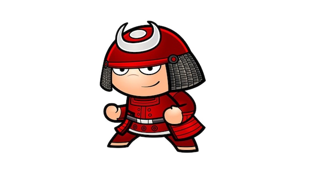 Jeune ninja en armure, version dessin animé