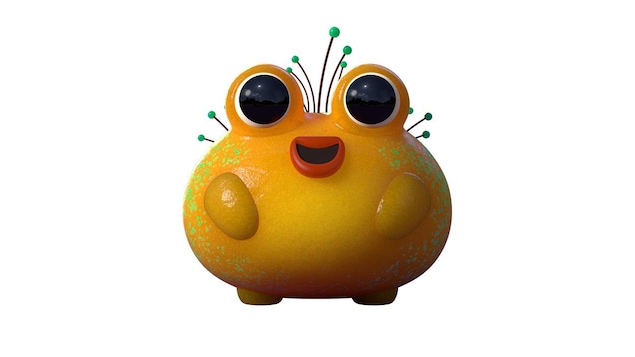 Alien qui ressemble à un citron avec des yeux