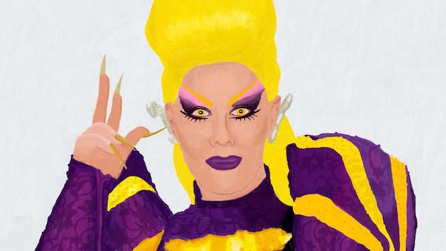 Illustration de la célèbre drag-queen québécoise. Illustration de la célèbre drag-queen québécoise.