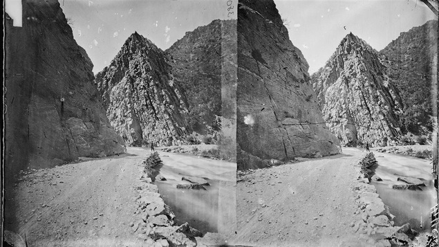 Le canyon Ogden, en Utah, dans les années 1870