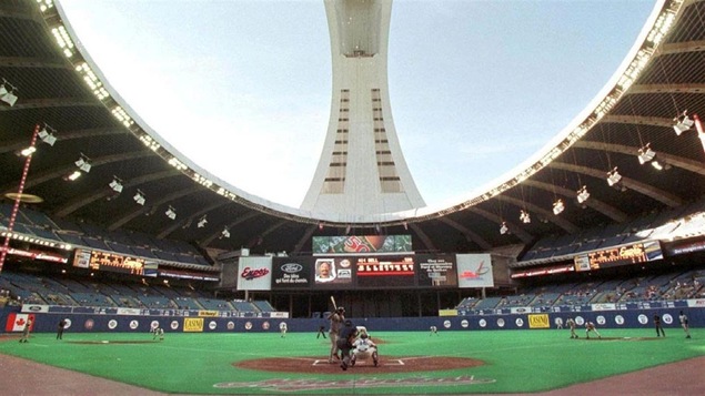 Match des Expos en 1991 avec l'ouverture du toit du Stade