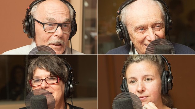 De gauche à droite et de haut en bas : Jean Beaudin, Fernand Dansereau, Arlette Cousture et Jessica Barker