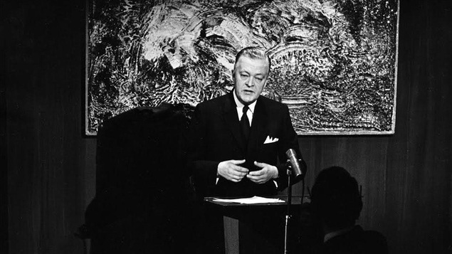 Jean Lesage, premier ministre du Québec, en 1963