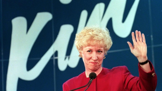 Kim Campbell le soir de sa défaite électorale le 25 octobre 1993