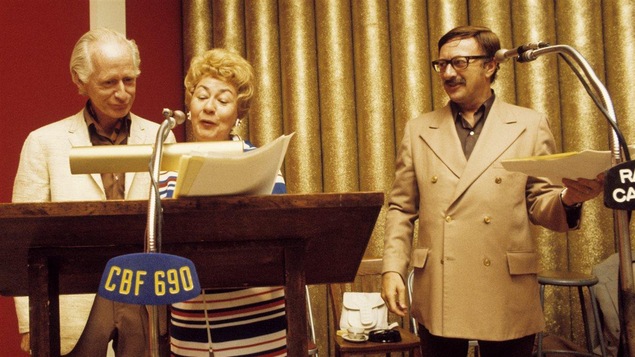 Gérard Paradis, Estelle Caron et Jean-Maurice Bailly en studio, en 1972