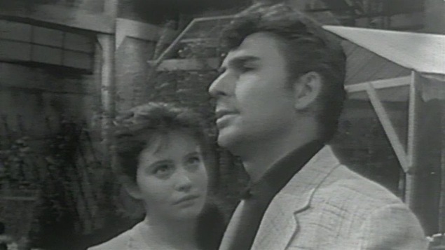 Une scène du télé-théâtre <i>Le temps des lilas</i> de Marcel Dubé en 1962