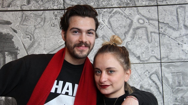 Les jeunes vingtenaires François-Luc Giraldeau et Alice Weil