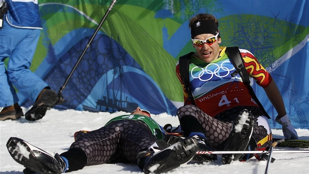 Alex Harvey, à droite, aux Jeux olympiques de Vancouver