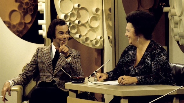 Jacques Fauteux et Lise Payette lors de l'émission <i>Rappelez-moi Lise</i> le 31 août 1973