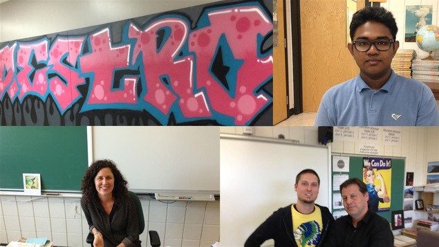 Les participants au reportage de Michel Labrecque à l'école Père-Marquette