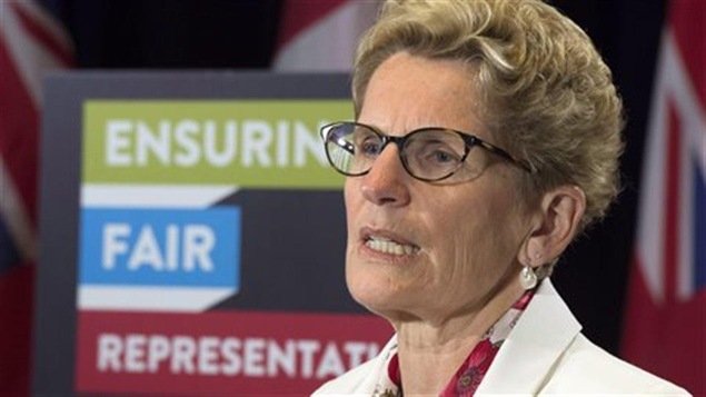 La première ministre de l'Ontario Kathleen Wynne