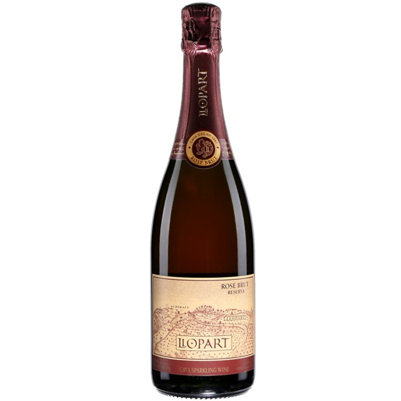 Bouteille de mousseux rosé Llopart Brut Reserva 2016, 25,15$ Bouteille de mousseux rosé Llopart Brut Reserva 2016, 25,15$