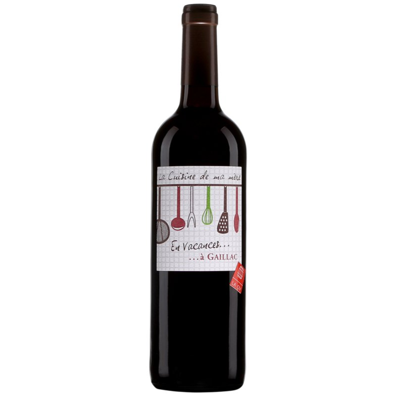 Bouteille de vin rouge Nicolas Grosbois La Cuisine de ma Mère En vacances à Gaillac 2017, 19,80$. Bouteille de vin rouge Nicolas Grosbois La Cuisine de ma Mère En vacances à Gaillac 2017, 19,80$.