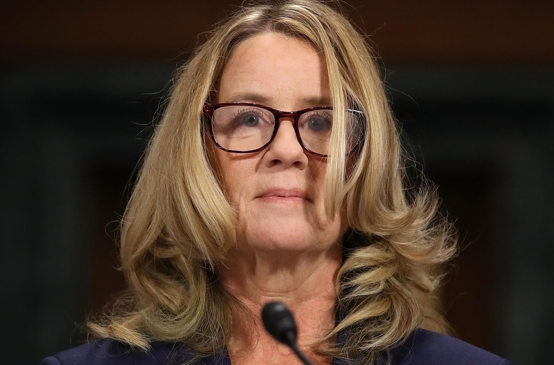 Christine Blasey Ford se prépare à témoigner devant le Comité judiciaire du Sénat, au Capitole, le 27 septembre 2018.