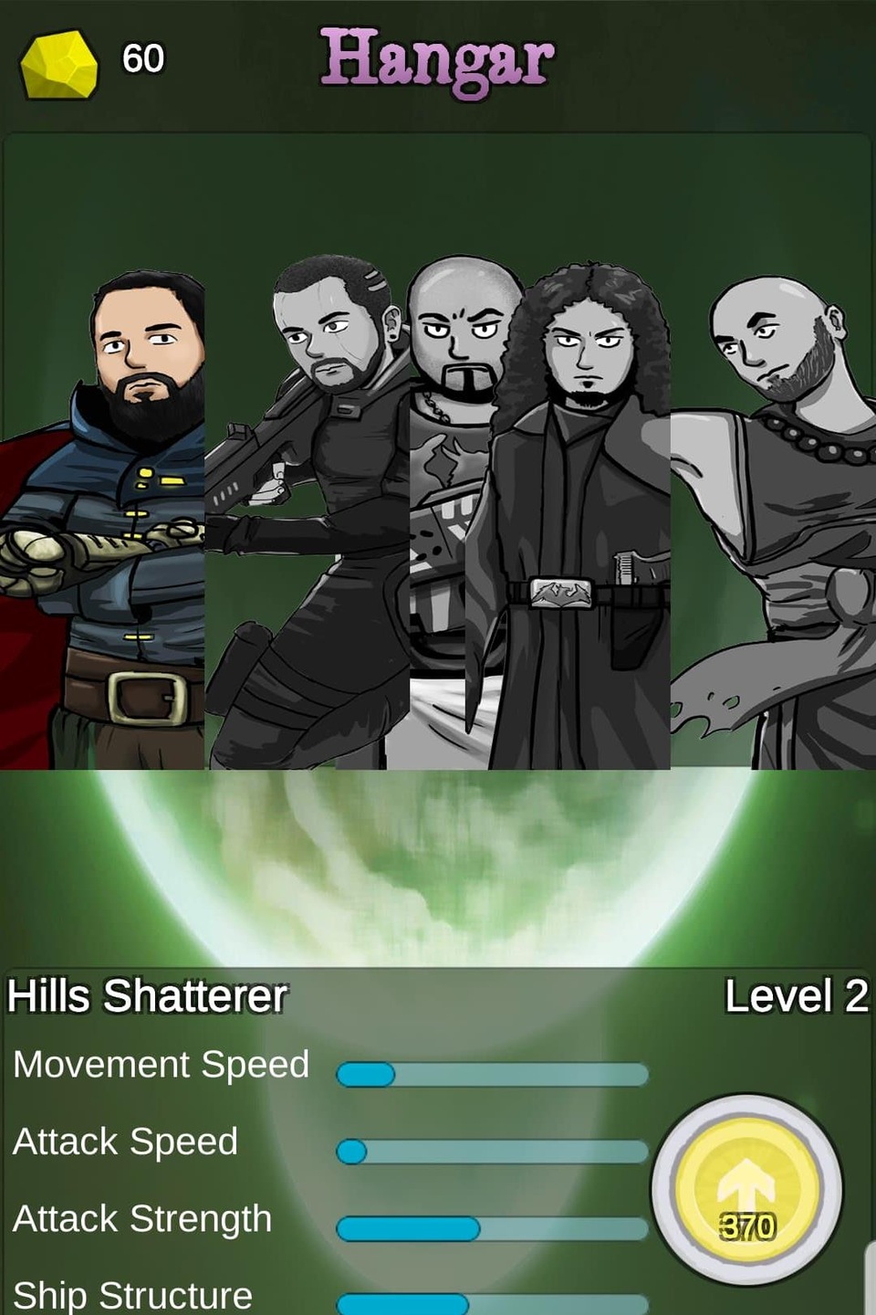 Le dessin représente une image du niveau 2 du jeu. 5 hommes et les niveaux de force et de rapidité y sont indiqués. Le dessin représente une image du niveau 2 du jeu. 5 hommes et les niveaux de force et de rapidité y sont indiqués.